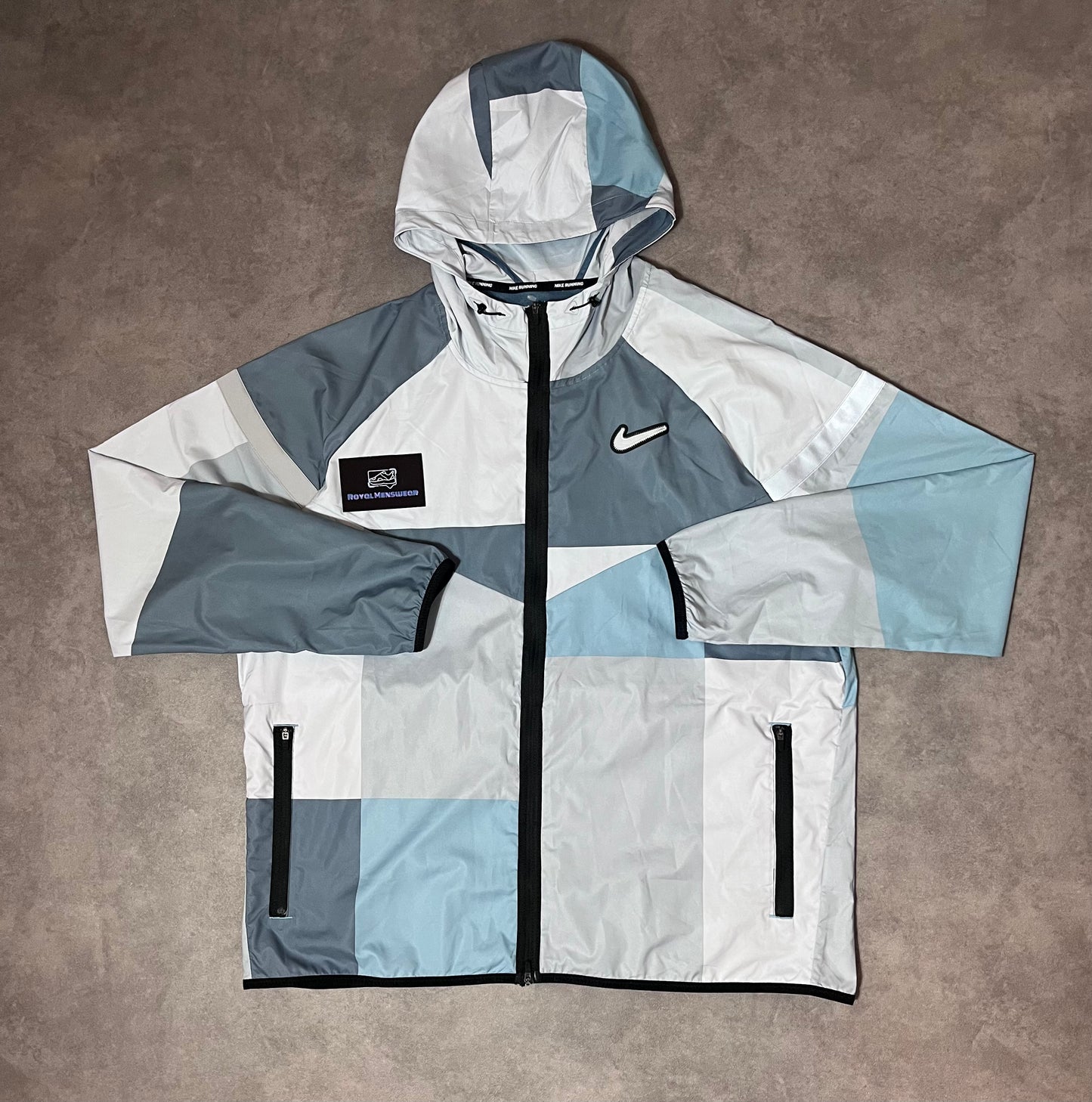 Nike patchwork jacket - blue